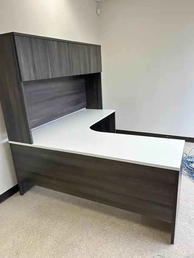 L-Shape Desk with Hutch-Ufficio Furniture-Call Now!