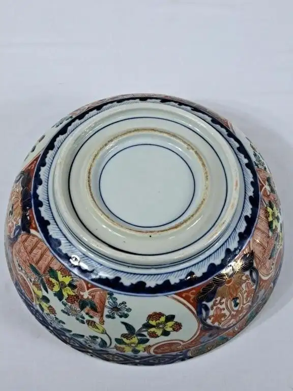 Gorgeous Large Japanese Imari Porcelain Bowl - Photo 4