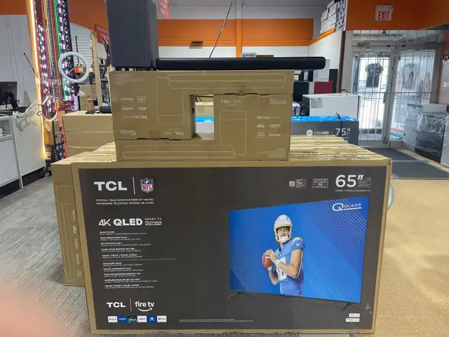 TCL 65' Q CLASS 4K QLED SMART TV WITH TCL SOUND BAR ON SALE - Photo 2