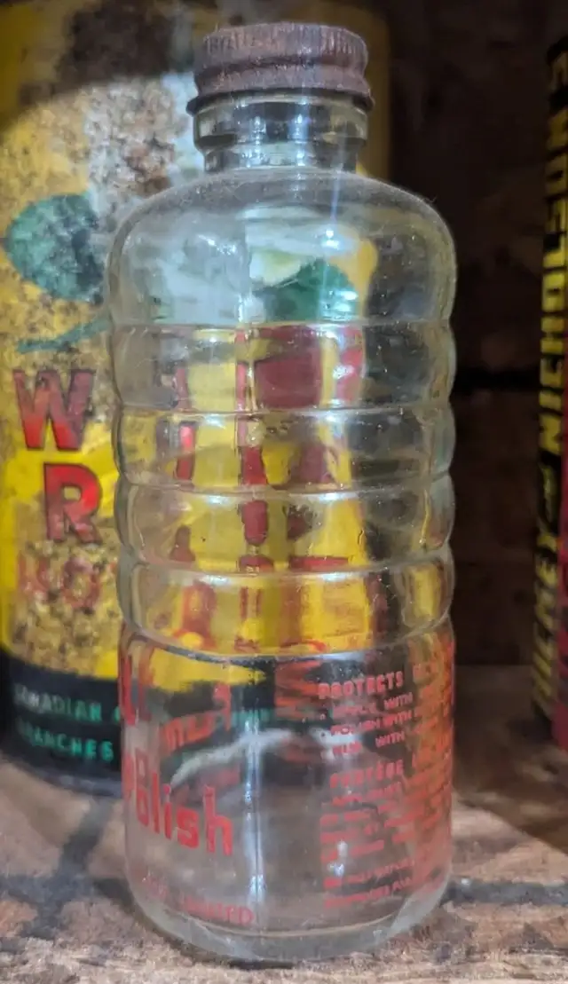 VINTAGE 1940's SHELL OIL CANADA FURNITURE POLISH (8 OZ.) OIL CAN - Photo 4