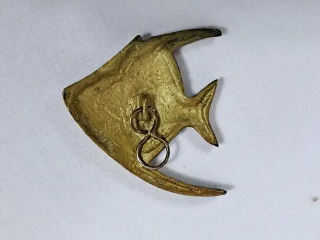 Vintage Brass Tropical Fish Wall Art - Photo 3