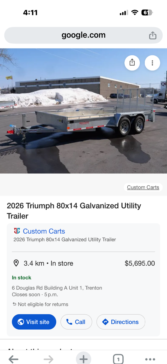 New Triumph 80x14 galvanized landscape trailer for sale - Photo 4