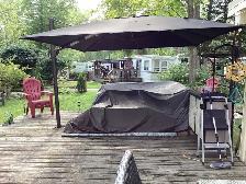 12x12 square cantilever out door umbrella ,excellent condition,c