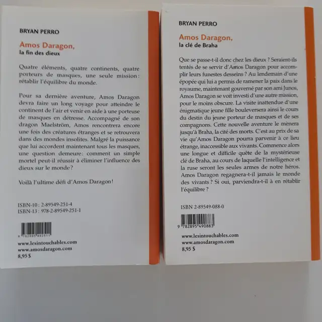 2 LIVRES NEUFS ADO DE BRYAN PERRO $5.00CH LA CLÉ DE BRAHA LA FIN - Photo 2