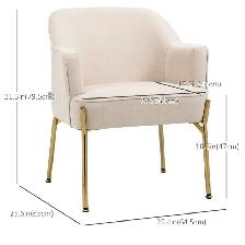 Brand New Modern Accent Chair with Metal Legs Special $199