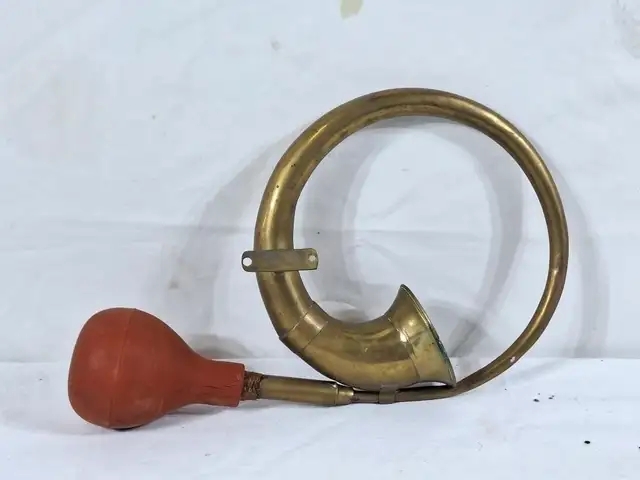 Vintage brass car horn