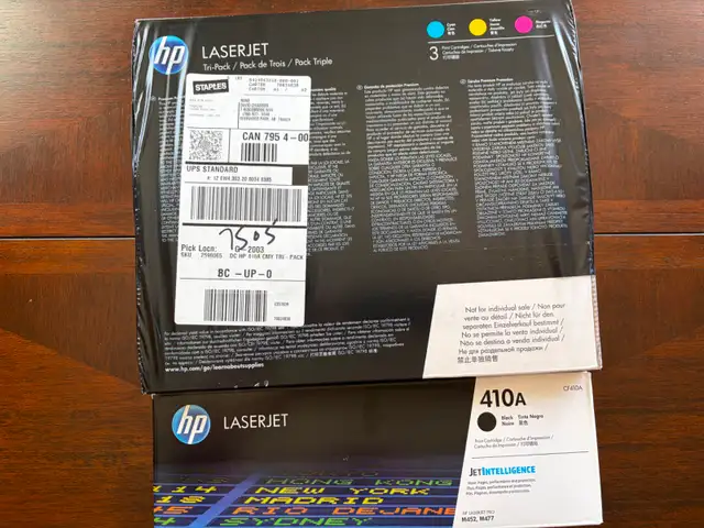 NEW HP 410A LASERJET PRINTER CARTRIDGE SET FOR SALE - Photo 2