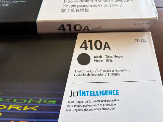 NEW HP 410A LASERJET PRINTER CARTRIDGE SET FOR SALE - Photo 3