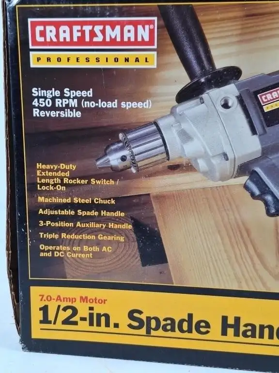 Craftsman 1/2' spade handle drill - Photo 2