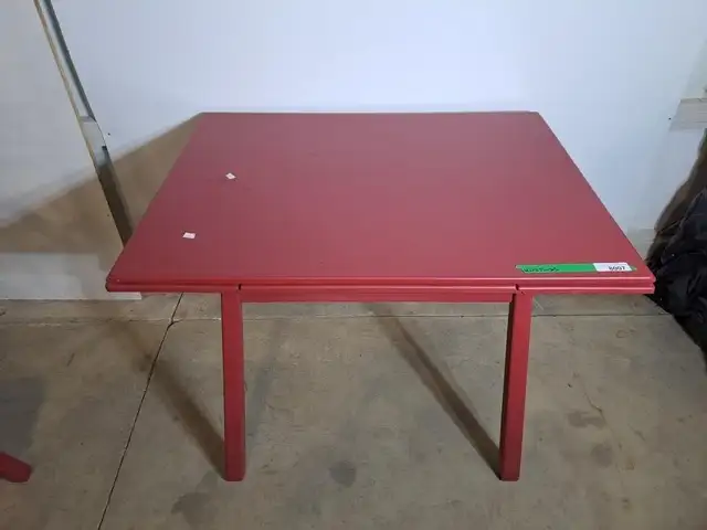 Bright Red Solid Maple Dining Table - Photo 2