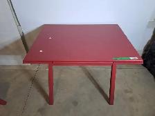 Bright Red Solid Maple Dining Table - Photo 2