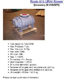 Model 615 U-RAI Industrial Roots Blower