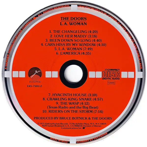 The Doors L.A. Woman CD Rare! - Photo 2