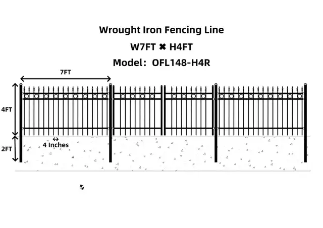 148ft Ornamental Fence Spear Top - Photo 2