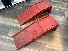 Red Metal Car Ramps