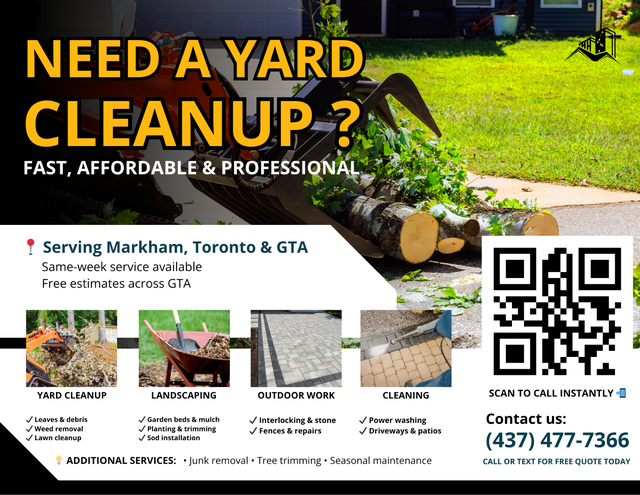 Yard Cleanup — Leaves, Debris & Overgrowth Removed
