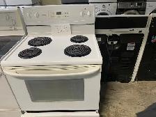 Cuisinière blanche ronds serpentins Kenmore