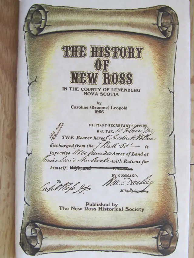 THE HISTORY OF NEW ROSS by Caroline Leopold - 1966 SC