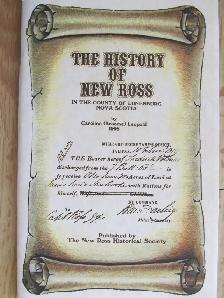 THE HISTORY OF NEW ROSS by Caroline Leopold - 1966 SC