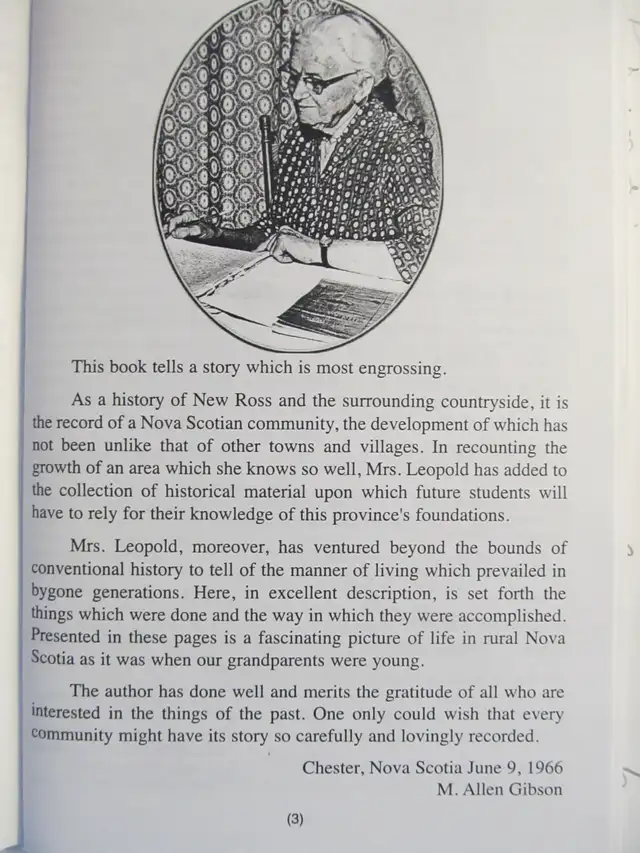 THE HISTORY OF NEW ROSS by Caroline Leopold - 1966 SC - Photo 3
