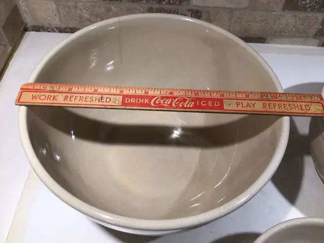 Vintage Sunburst  "Basketweave" bowl set - Medicine Potteries - Photo 4