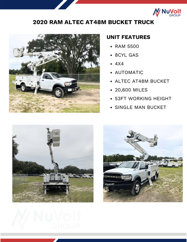 2020 Ram 5500 Altec AT48M Bucket Truck