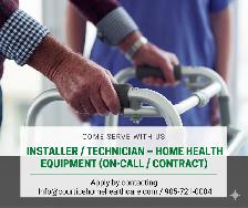 Installer / Technician - Home Medical Equipment (Contract Work)
