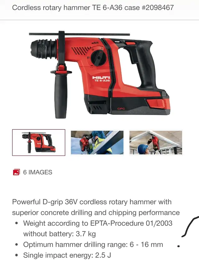 Hilti top of the line cordless tools - Photo 3