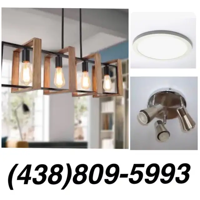 installation de luminaire,plafonnier,rideaux,store (438)809-5993
