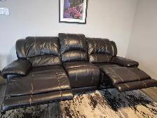 divan cuir veritable electrique  3 place