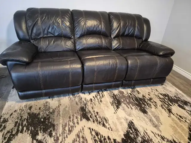 divan cuir veritable electrique  3 place - Photo 2