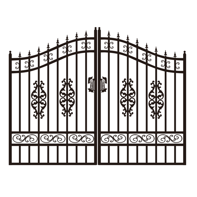 Ornamental 20FT Iron Gate – Floral Pattern - Photo 3