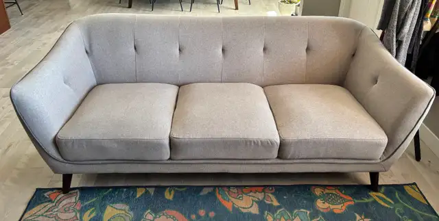 Mid Century Couch (grey) - $500 - Great Condition - Photo 3