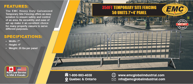 Heavy Duty 350FT Temporary Fence Panels