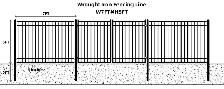 148FT Decorative Iron Fencing – 20 Panels   2 Gates - Photo 2