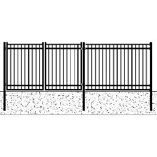148FT Decorative Iron Fencing – 20 Panels   2 Gates - Photo 3