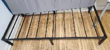 Twin Mattress   Metal Bed Frame for Sale – Like new
