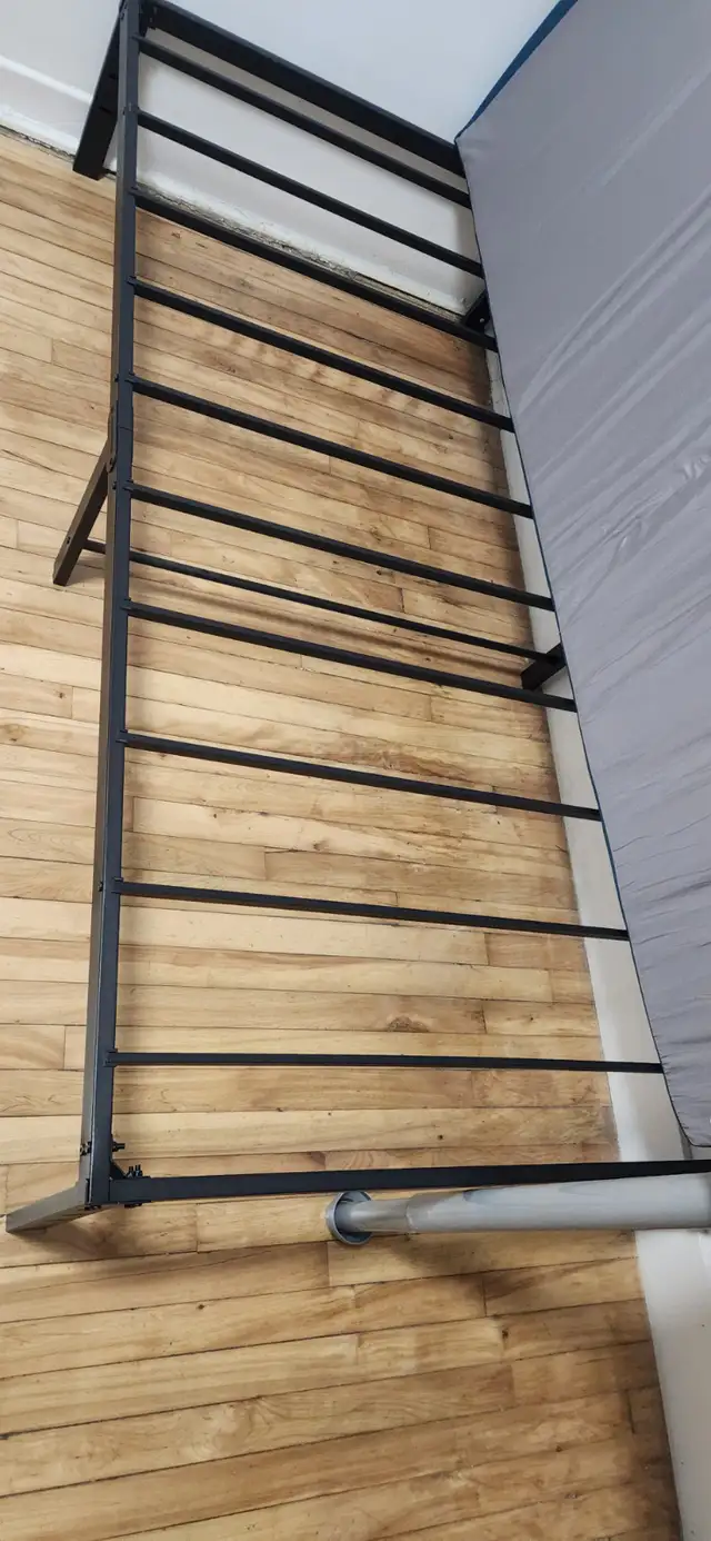 Twin Mattress   Metal Bed Frame for Sale – Like new - Photo 2