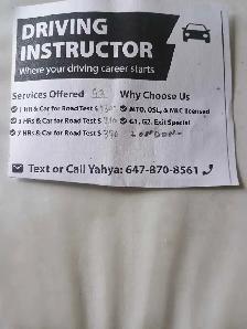 Driving school instructor