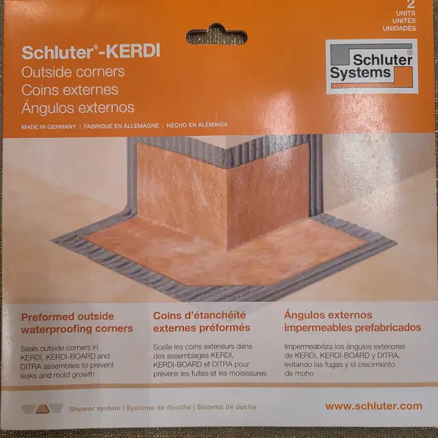 Schluter kerdi waterproof inside or outside corners - Photo 3