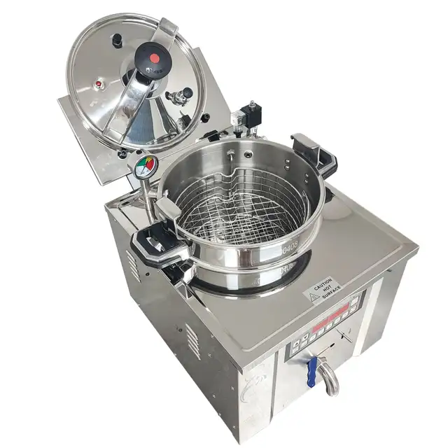 220V Numerical Control Desktop Type 304SS Pressure Fryer 022859 - Photo 8