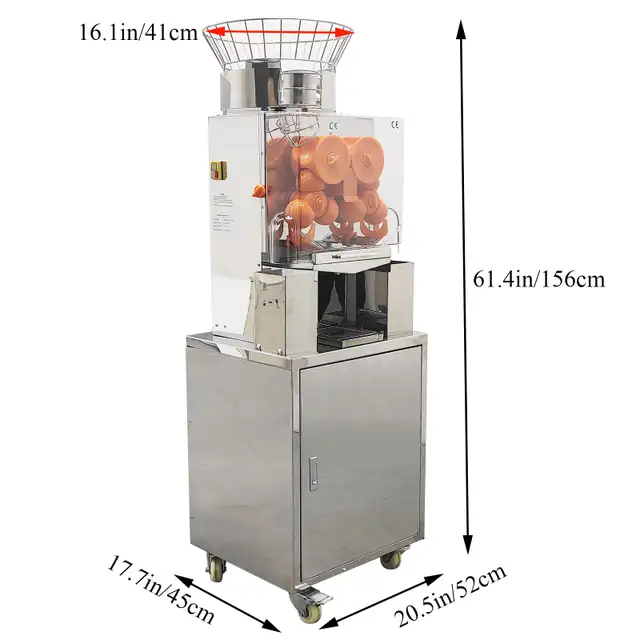 Commercial Vertical Automatic Orange Juice Extractor 110V 122155 - Photo 8
