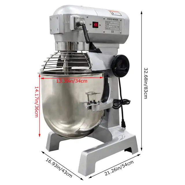 30L 110V Dough Mixer with Three Types of Mixing Tools 170083