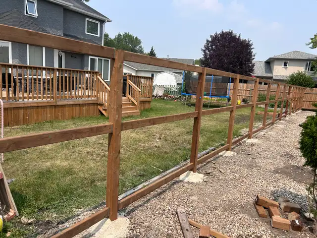 FENCE POST DRILLING AND SETTING