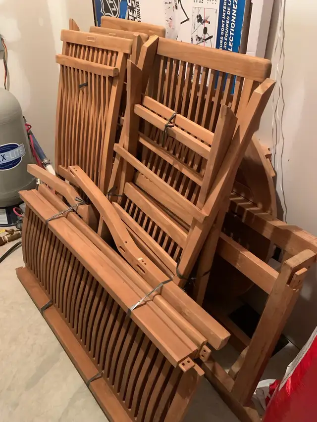 8 Piece Patio Outdoor Acacia Wood Dining Set - Photo 2