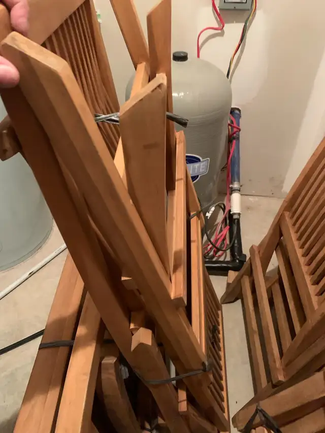 8 Piece Patio Outdoor Acacia Wood Dining Set - Photo 3