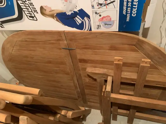 8 Piece Patio Outdoor Acacia Wood Dining Set - Photo 5