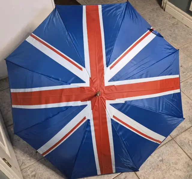 UNION JACK GOLF UMBRELLA – LARGE WIND-RESISTANT – NEW – $20