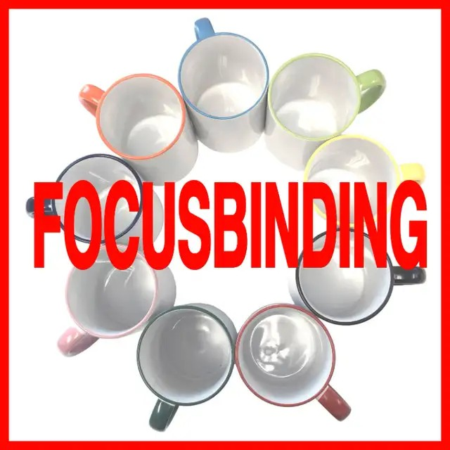 Great Deal 11oz Color Rim Handle Sublimation Mugs Cup Heat