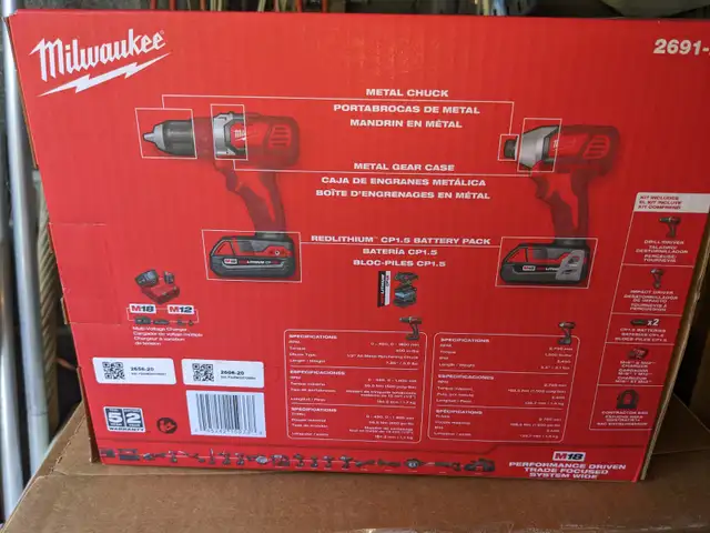 Milwaukee M18 compact 2 tool combo kit. - Photo 3